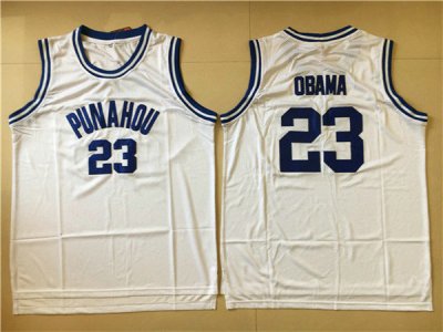 Maillot De Basket NCAA When the University of Pune Obama 23 Engrener Blanc